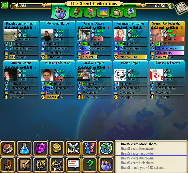 CIVWorld: Civilization VS Farmville - BRAINSTOMPING